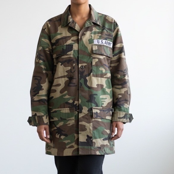Womens US Army Camouflage Button Up Jacket Collared Military Small NWT