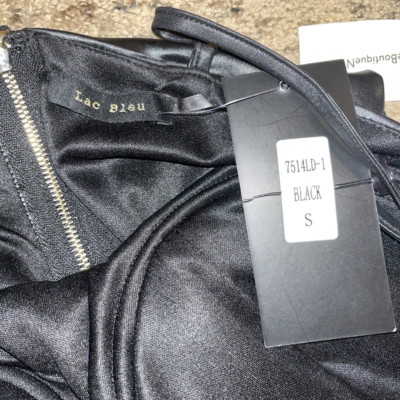 Bodycon Little Black Dress S Pleather Faux Leather Sexy Lac Bleau Dom Cocktail