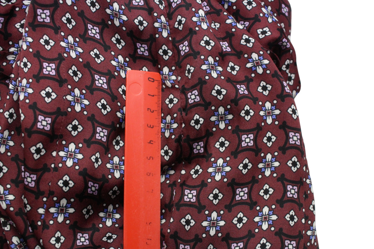 Sandro Thina Dress Womens (Eu) 38 Long Sleeve Pattern Split Midi