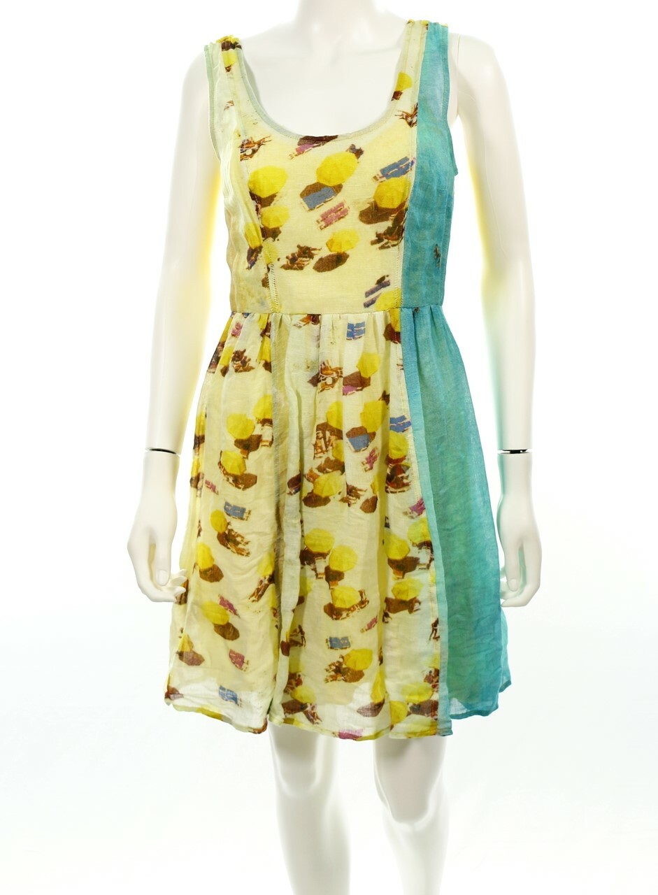 Plenty by Tracy Reese 139203 Womens Yellow Sleeveless Sun Dress Size Small