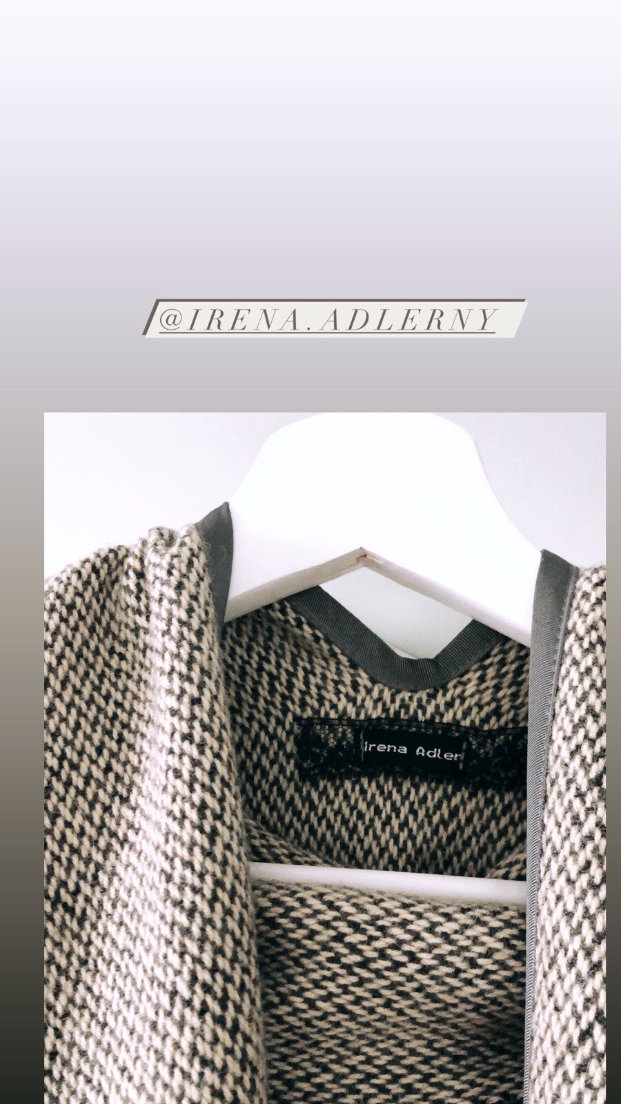 Handmade Irena Adler Poncho/Cape with Sleeve-Cuff Italian Virgin Wool Tweed OS