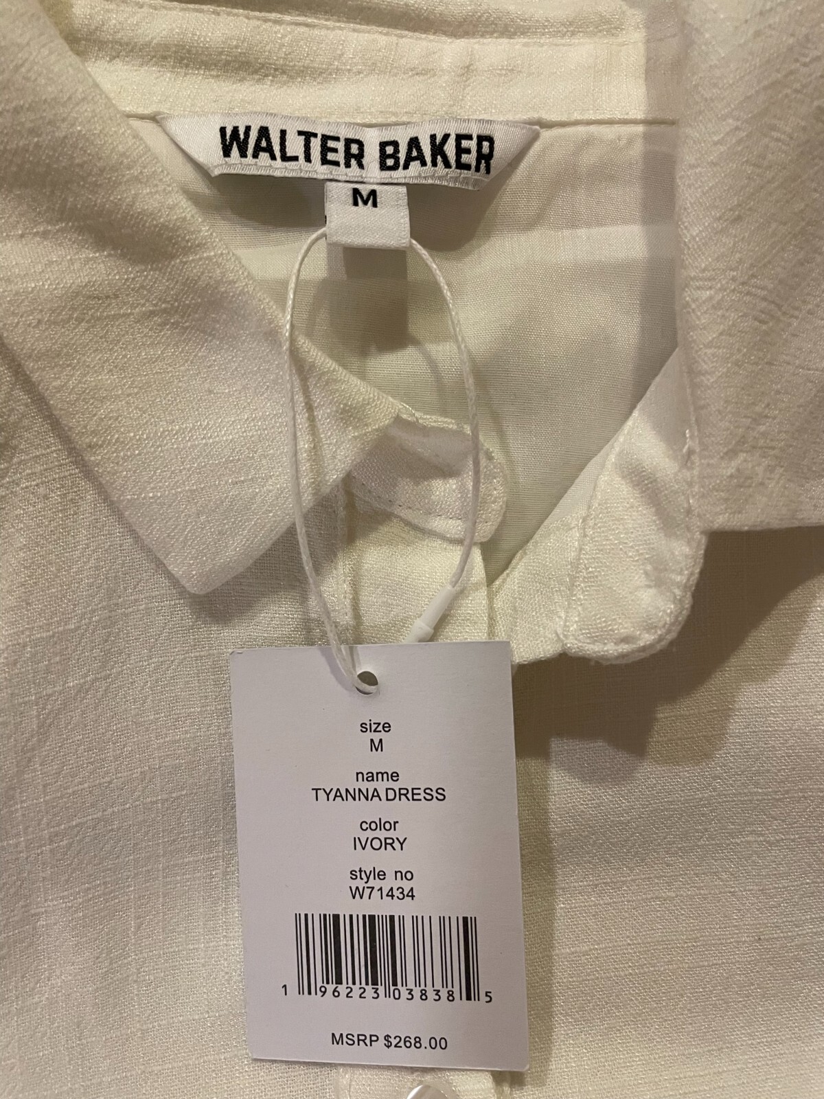 NWT $268 Walter Baker Tyanna Linen-Blend Dress Size M Medium