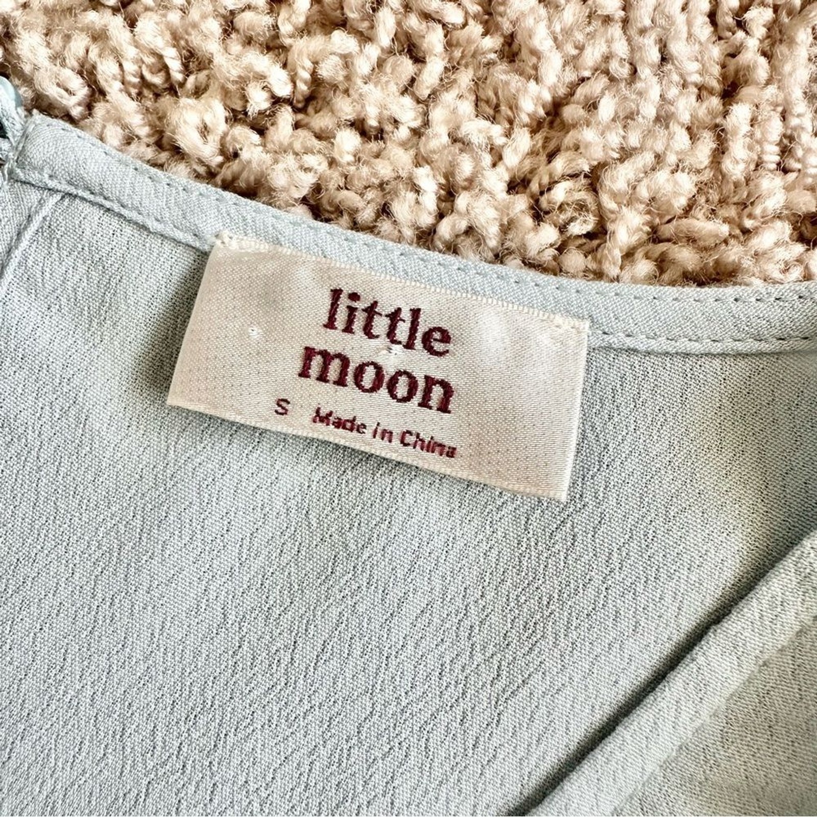 Aritzia Little Moon Heartstrings Tiered Midi Dress in Blue Size Small