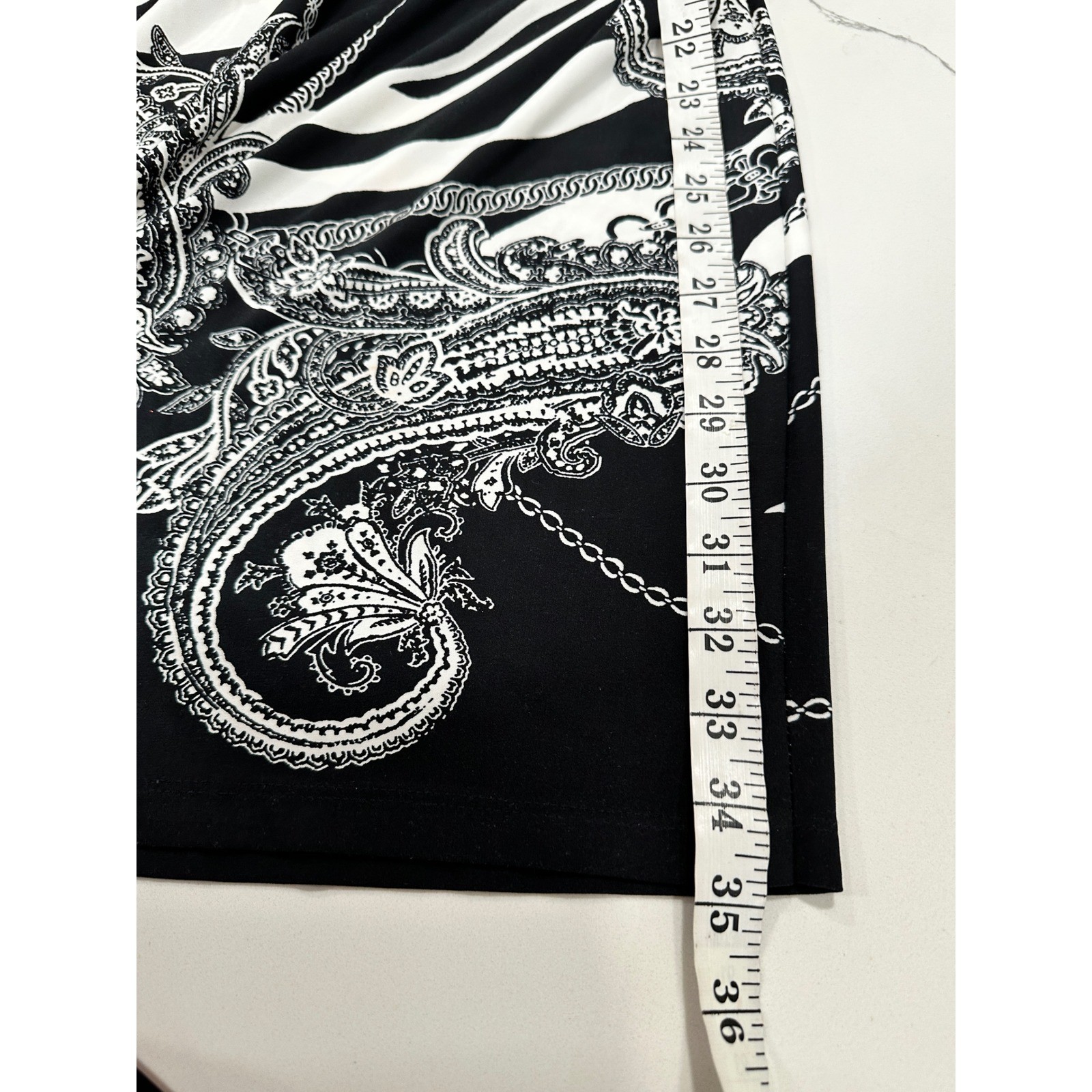 White House Black Market Chain Print Sheath Dress Black White XS