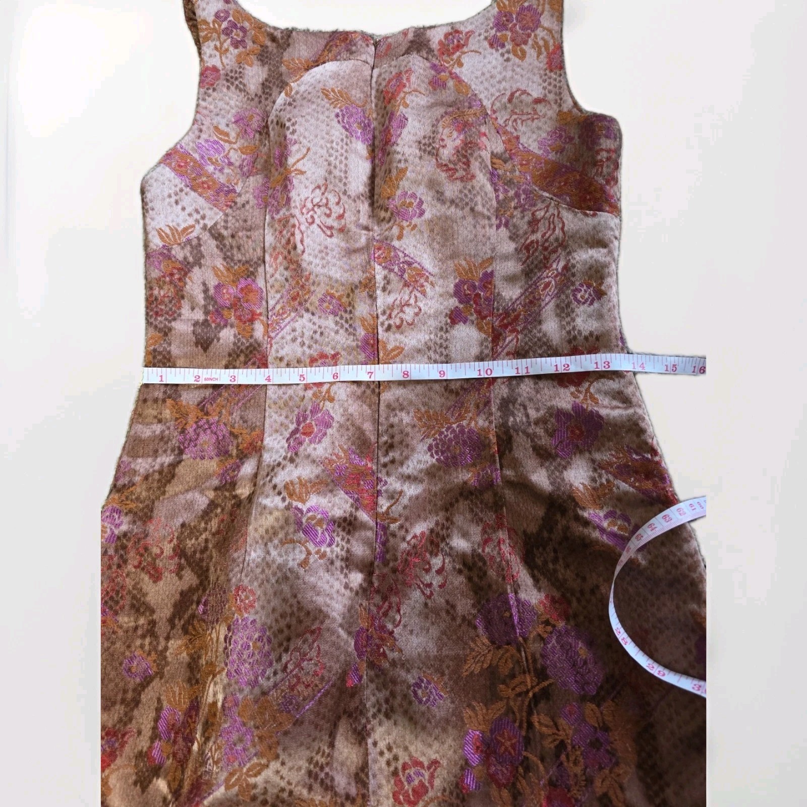 Vintage Lopez Knudsen Silk Fitted Cocktail Style Sleeveless Dress @ S/M SEE PICS