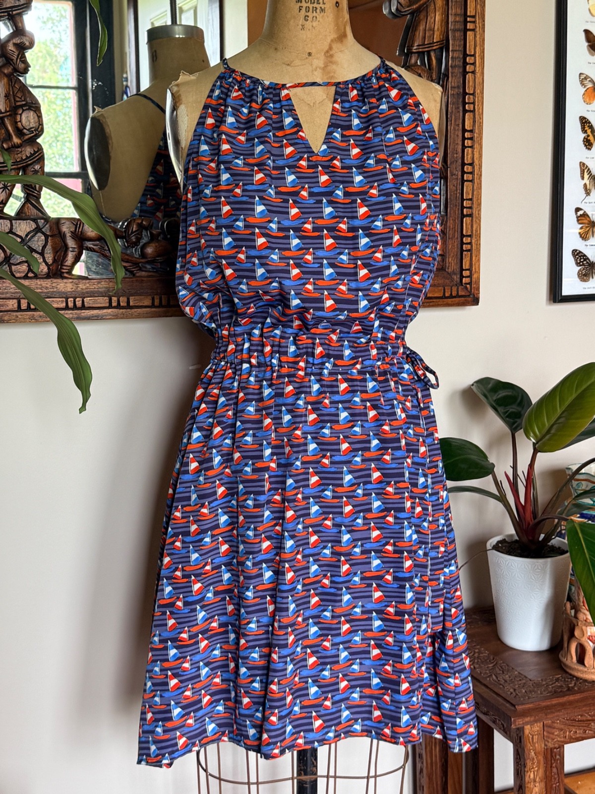 41 Hawthorn Stitch Fix Women’s Sailboat Nautical Dress Size M