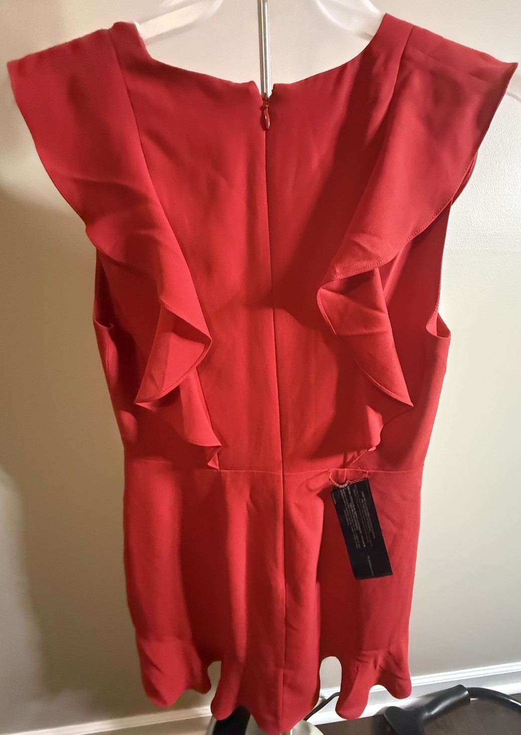 ❤️BCBG Generation Red Short Sleeve V Neck Fit & Flare Dress Size 12