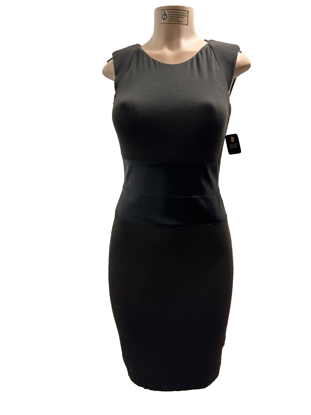 Bailey 44 Womens Leather Trim Pencil Dress Black Size S #1273