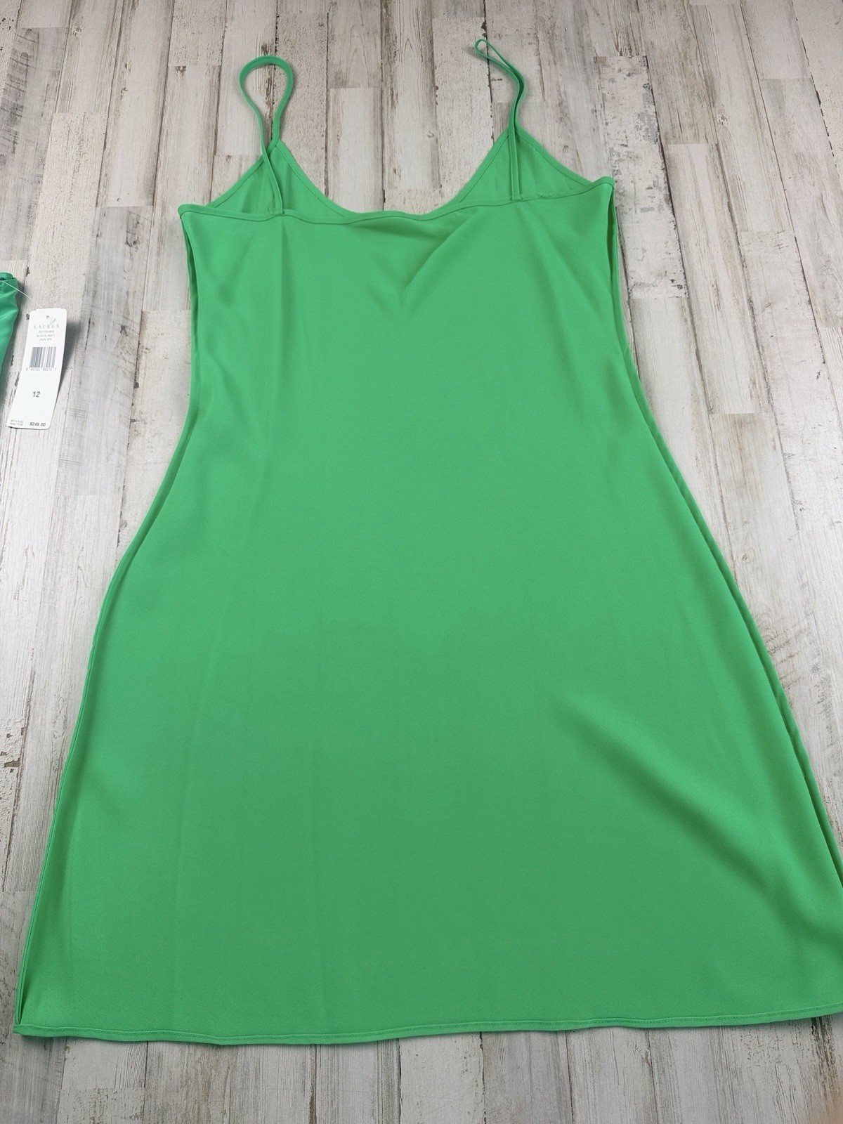 NWT Ralph Lauren Shift Dress, Size 12 Laurel Green, Sleeveless, Drop Waist NWT