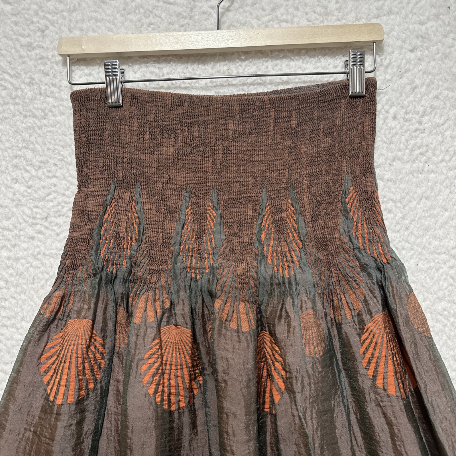 Lapis Strapless Smocked Stretch One Size Elastic Bust Boho Dress Cover Up