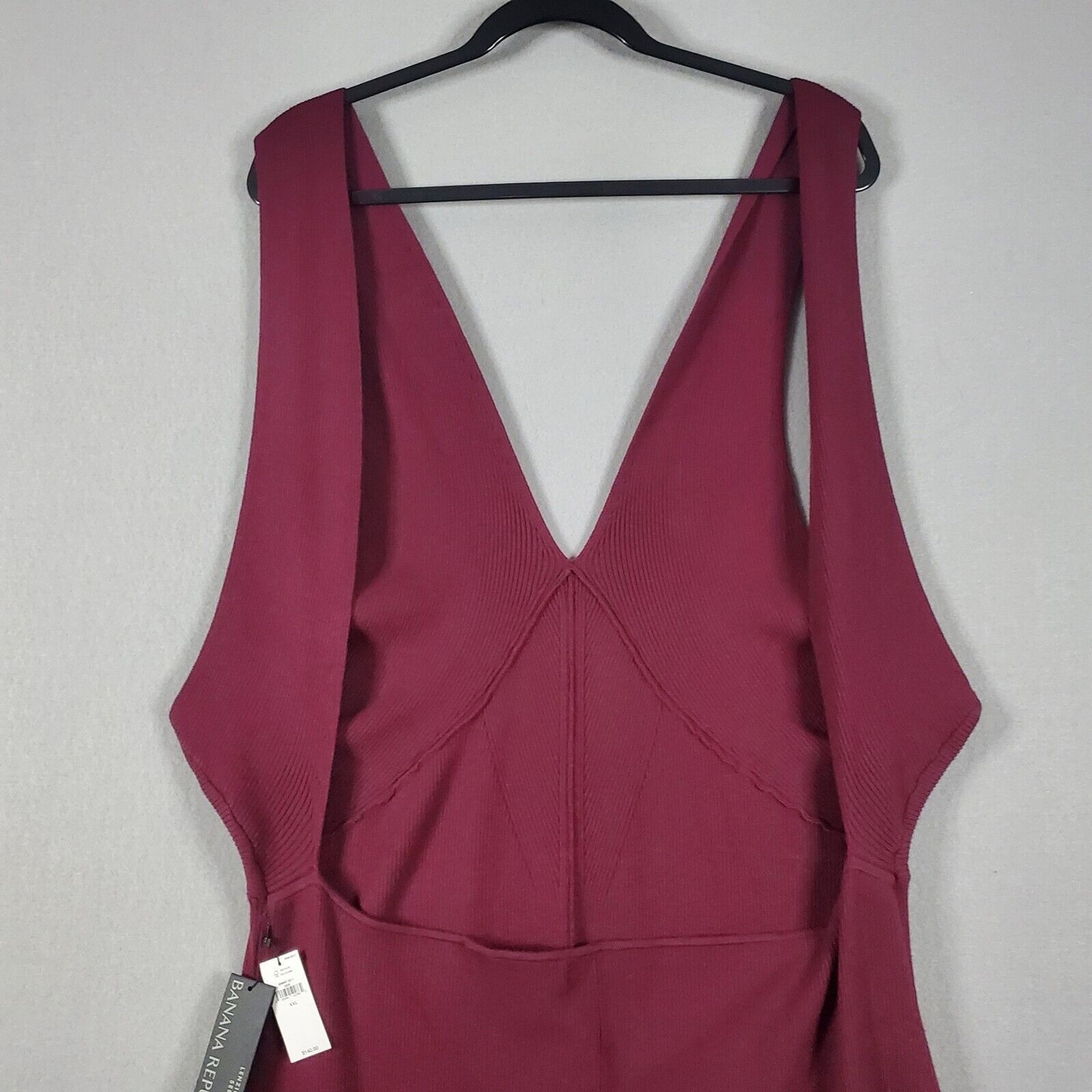 NWT Banana Republic Solid Maroon Lenzing Ecovero Splash Sweater Dress Womens XXL