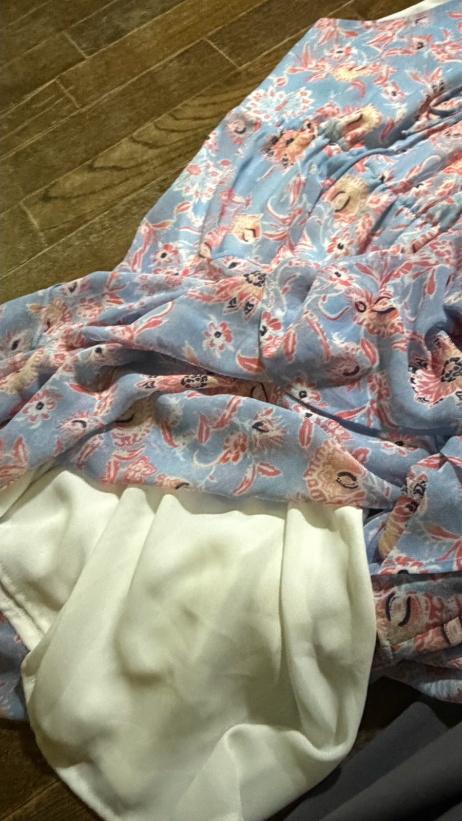 Charles Henry Blue Maxi Dress with Floral Print Size. Large Nordstrom’s NWT