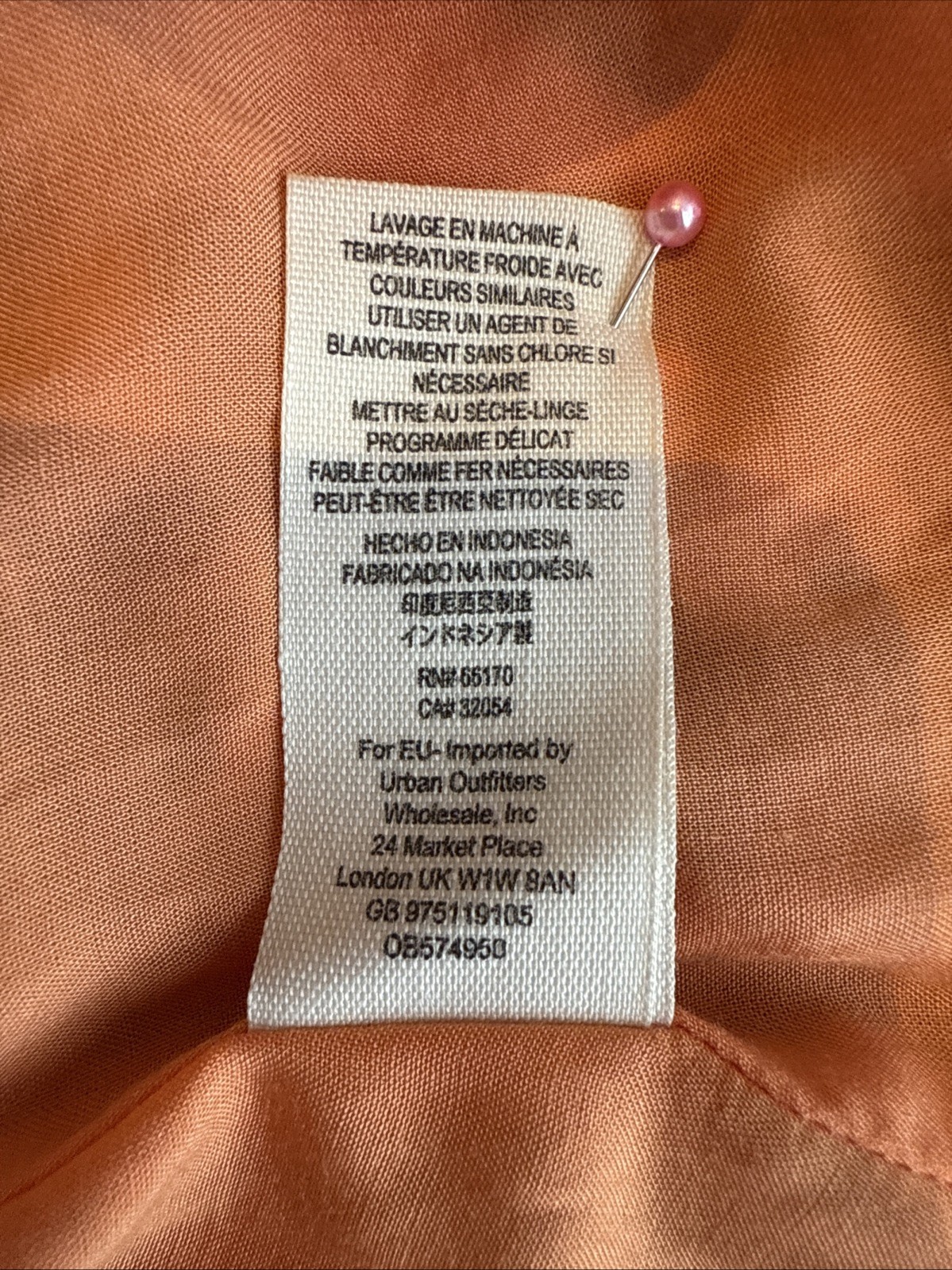Free People OB574950 Orange Dear You Backless Mini Dress w/Pockets – $98