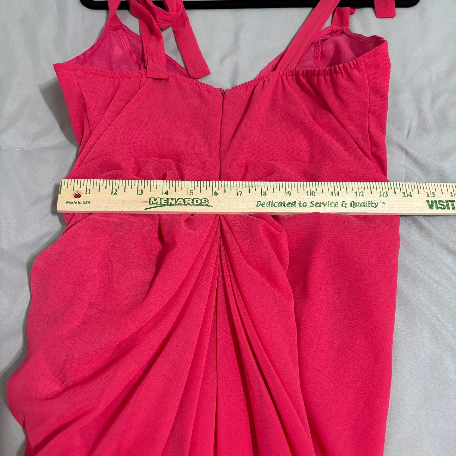 PrettyLittleThing Hot Pink Underwire Detail Draped Midi Dress Sz 8
