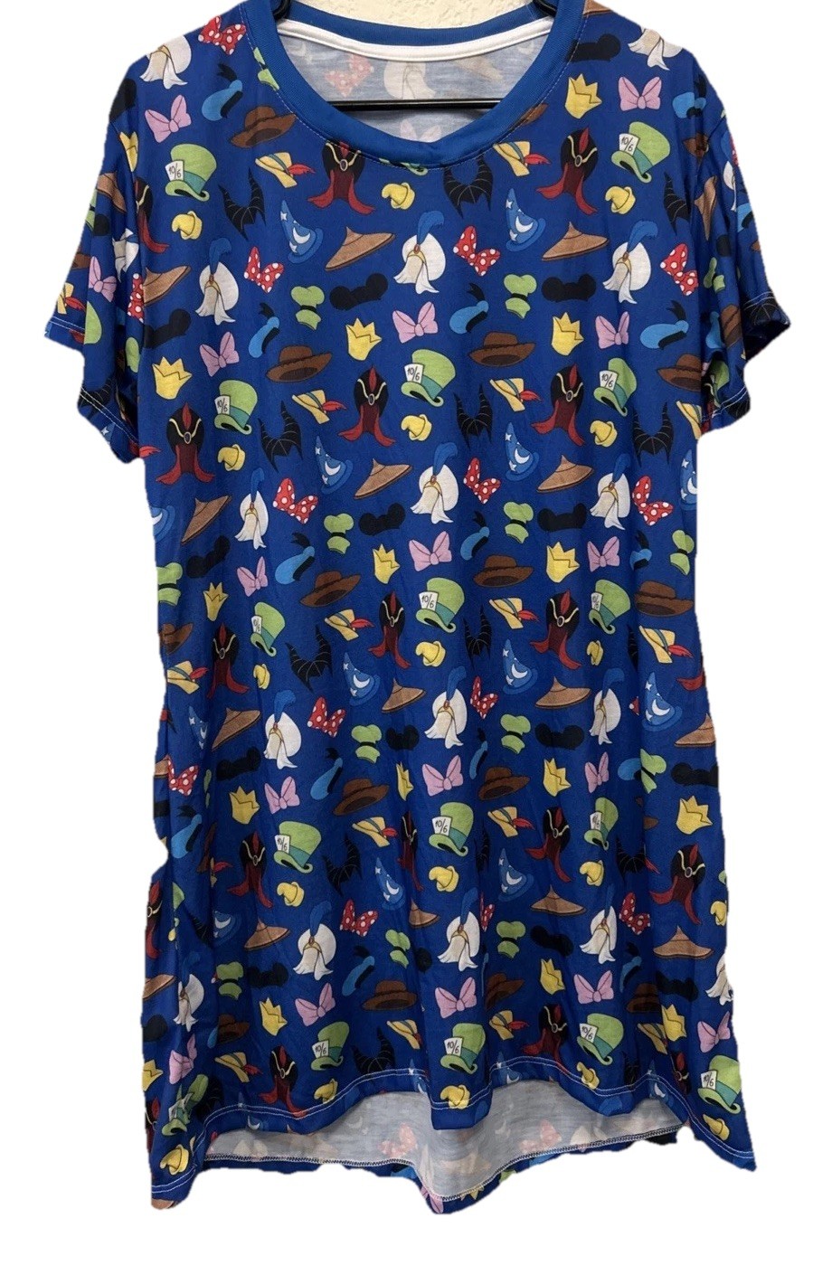 Disney Characters Hat’s T-Shirt Dress Size XL