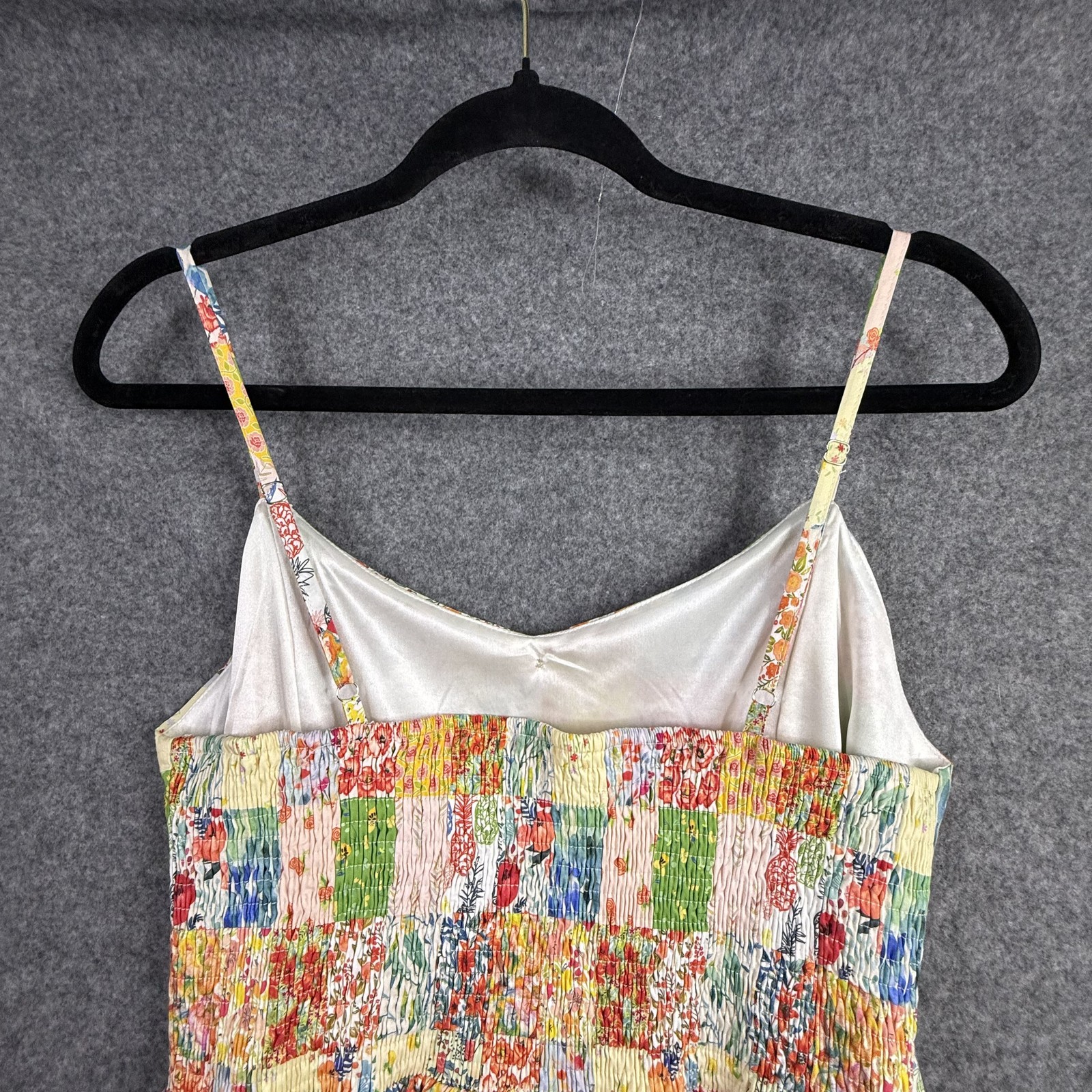 LA SOUL Women’s XL Patchwork Floral Button Front Cami Sundress Midi A-Line