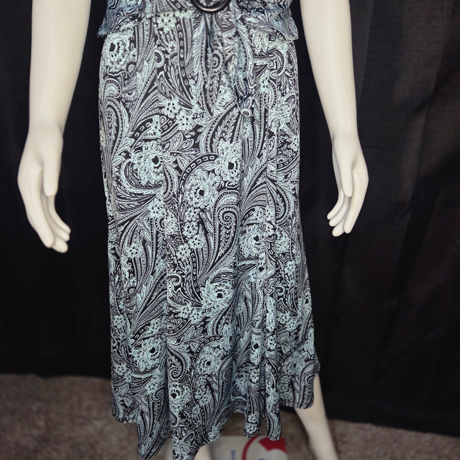 Perceptions Women’s Western Floral Paisley Flowy Lightweight Maxi Dress