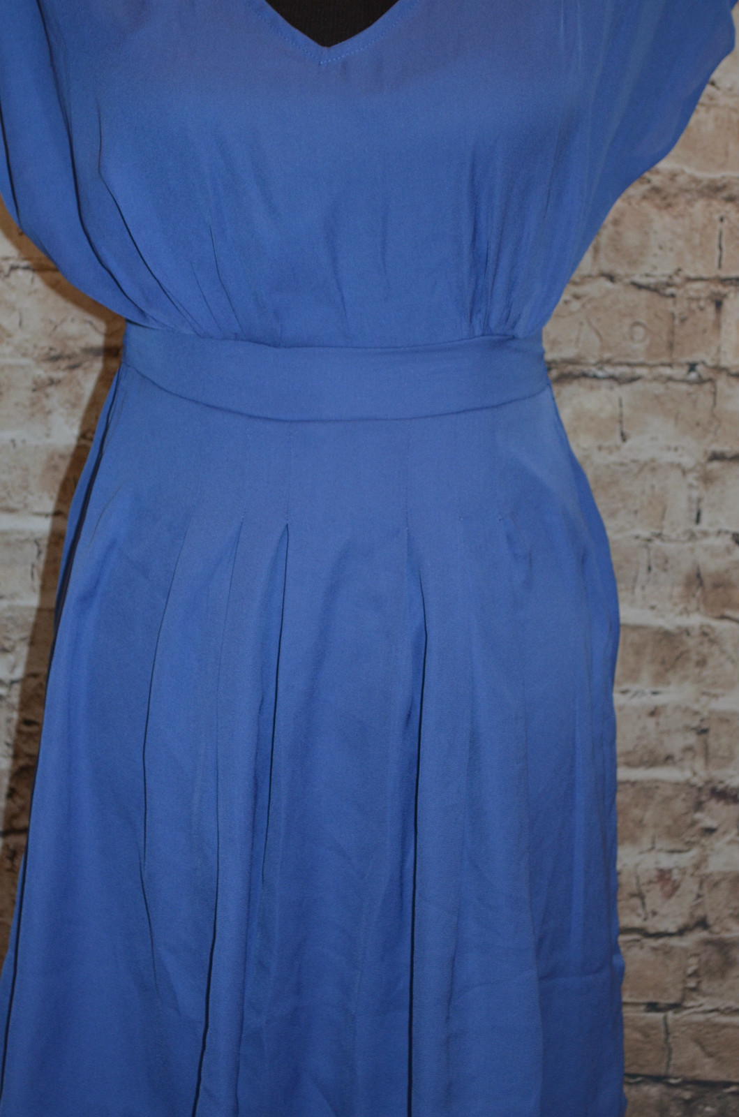 Modcloth Write or Flight Reflex Dress NWT sz S flowing sleeves periwinkle