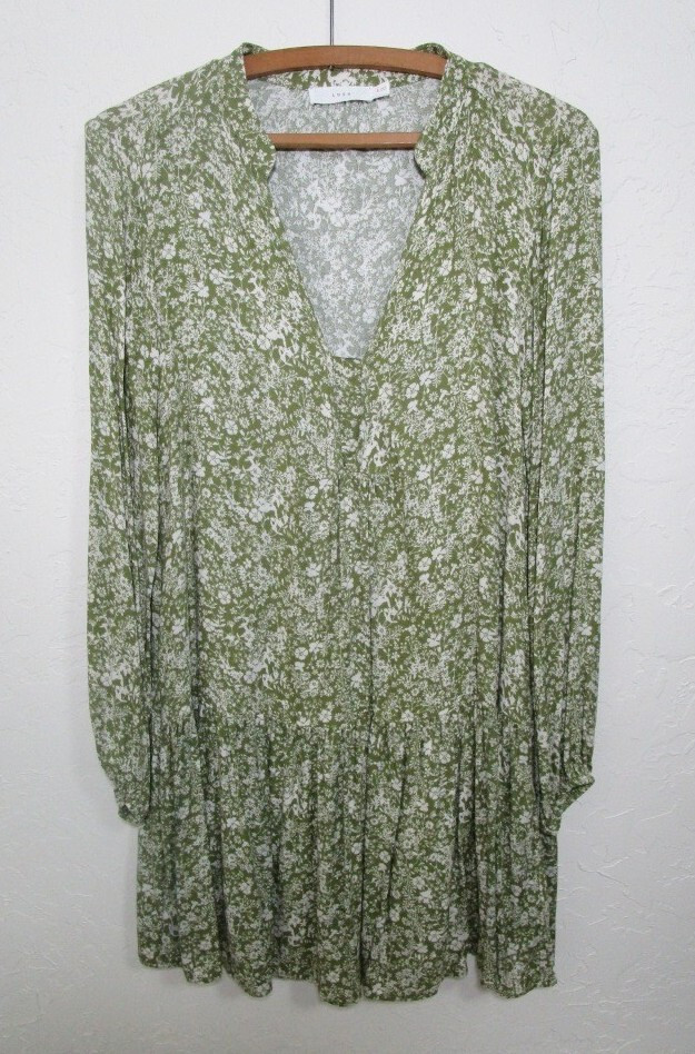 Lush Anthropologie Women’s Sz S Moss Ditsy Floral Dress
