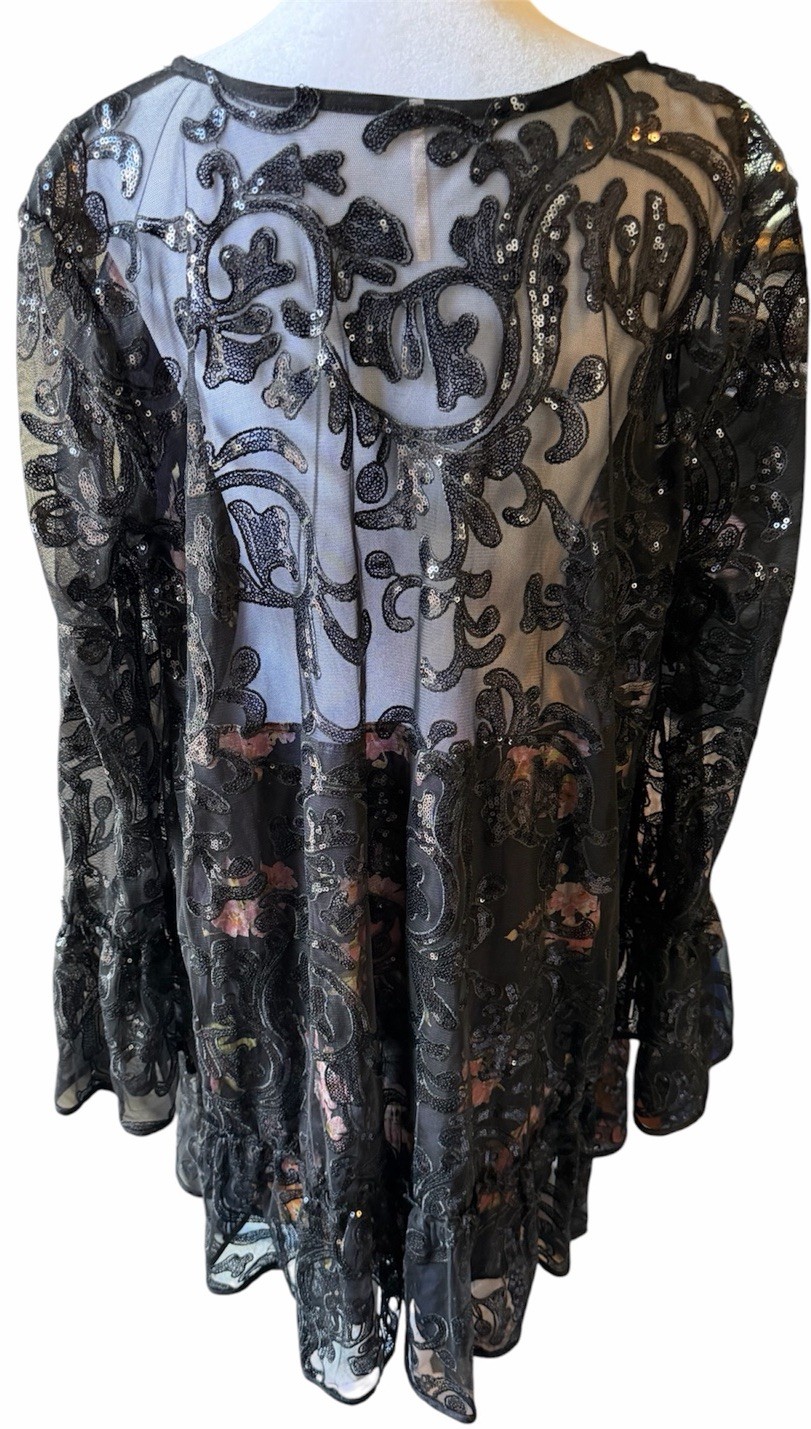 Free People Falling Flowers Sequin Mini Dress Women’s Size Medium