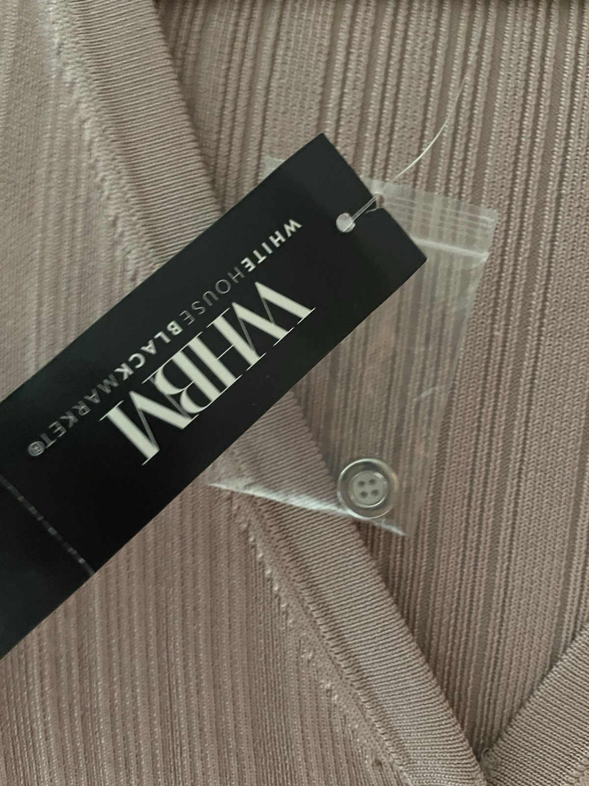 NWT WHBM Sz SP 4,6,8 Button Front Sweater Dress Scalloped Hem Orig Price $180