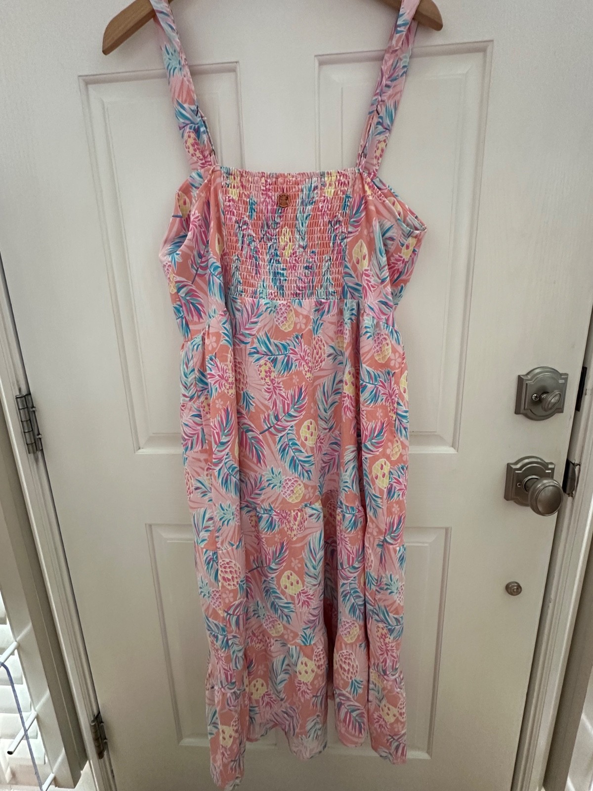 Women’s Simply Southern Pineapple Midi Dress, Size Medium NEW WITH TAGS