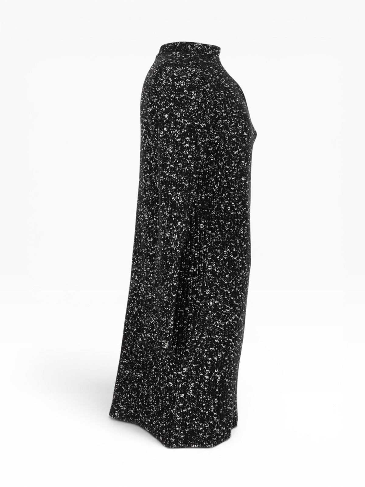 Celine Phoebe Philo 2014 Black White Marled Knit Tunic Sweater Dress Medium M