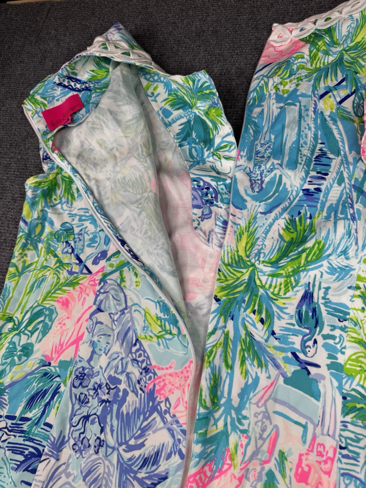 Lilly Pulitzer CASIDY STRETCH SHIFT DRESS Multi Bohemian Queen Pink Blue 16