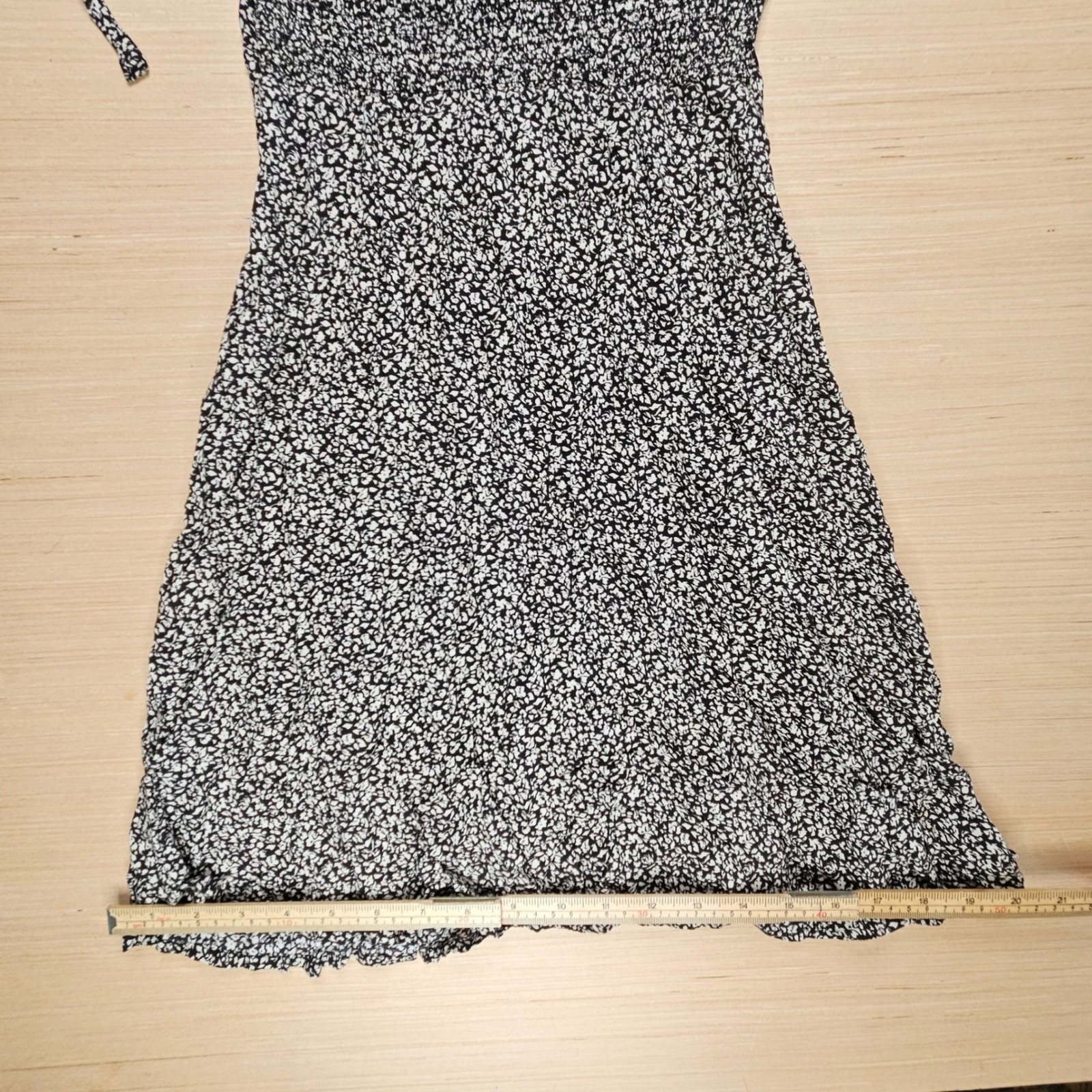 Cottagecore Auguste Mini Dress Women 2 Black Floral Lace Up Short Sleeve Boho