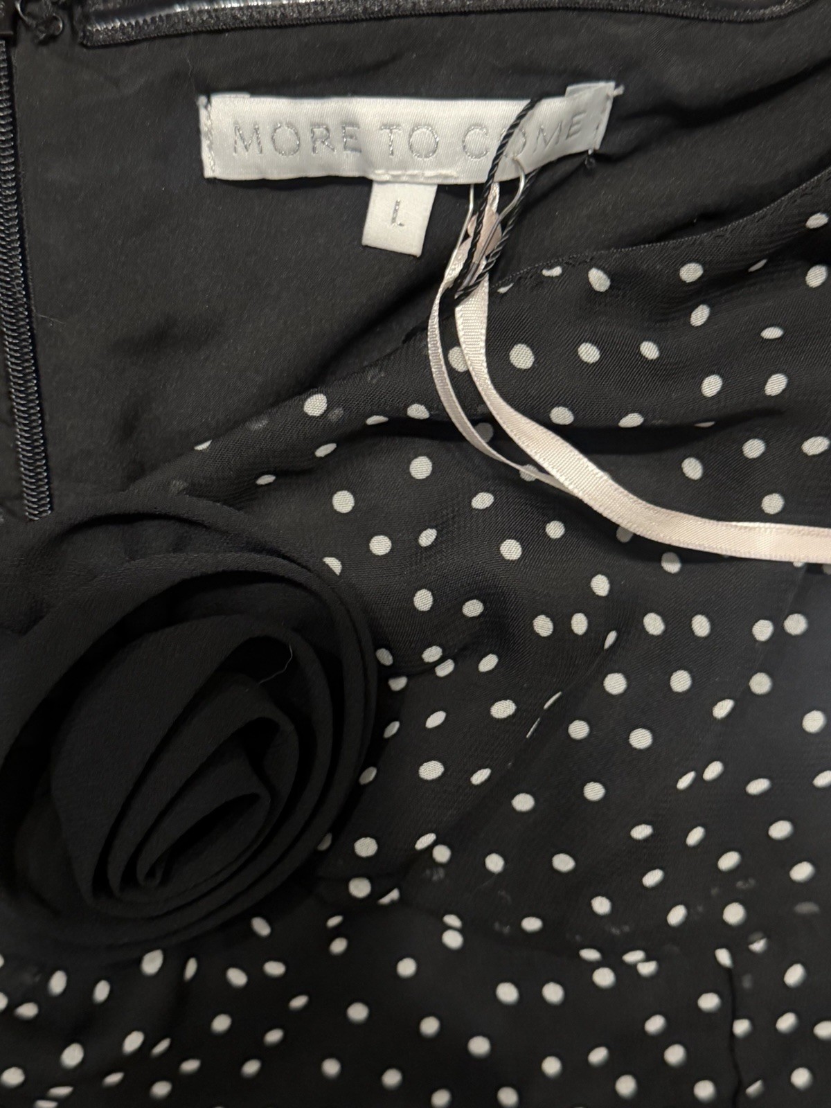 NWT More To Come Serena Polka Dot Mini Dress Size L