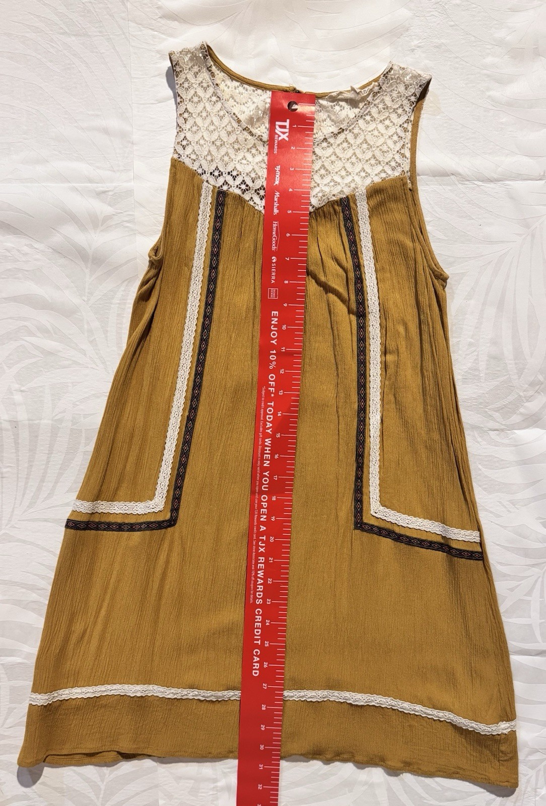 Rewind/Retro Boho Lace – Med-Halter Tunic Mini Dress Spring Elegance
