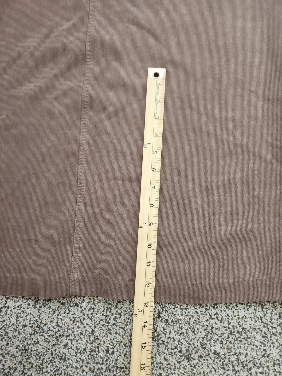 Vtg AKS Amy K Su Womens Large Pinafore Jumper Dress Pockets Fine Corduroy Brown