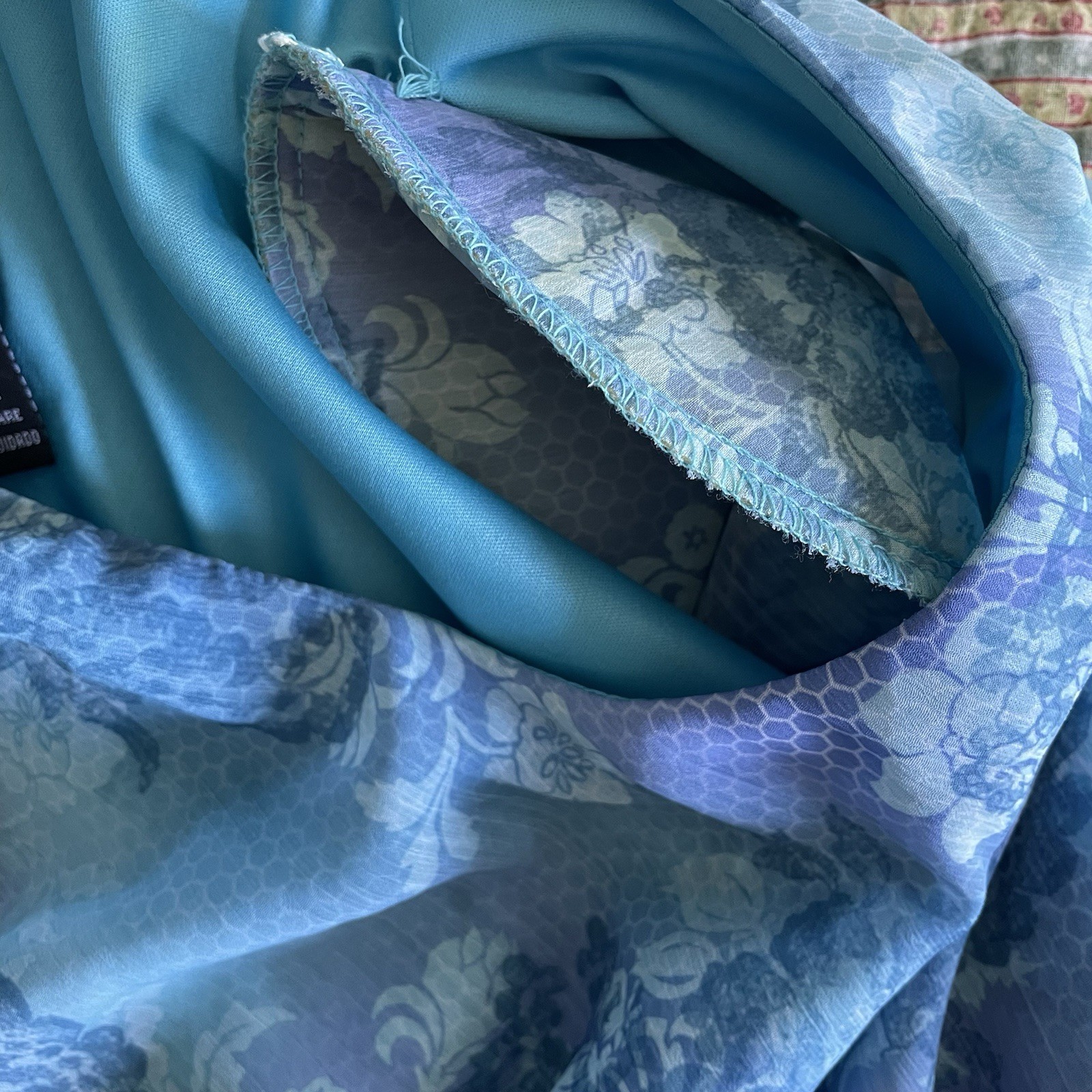 Vintage Y2K! K Studio Collection Size 10 Blue Ruffle Tiers Fairy Boho Dress