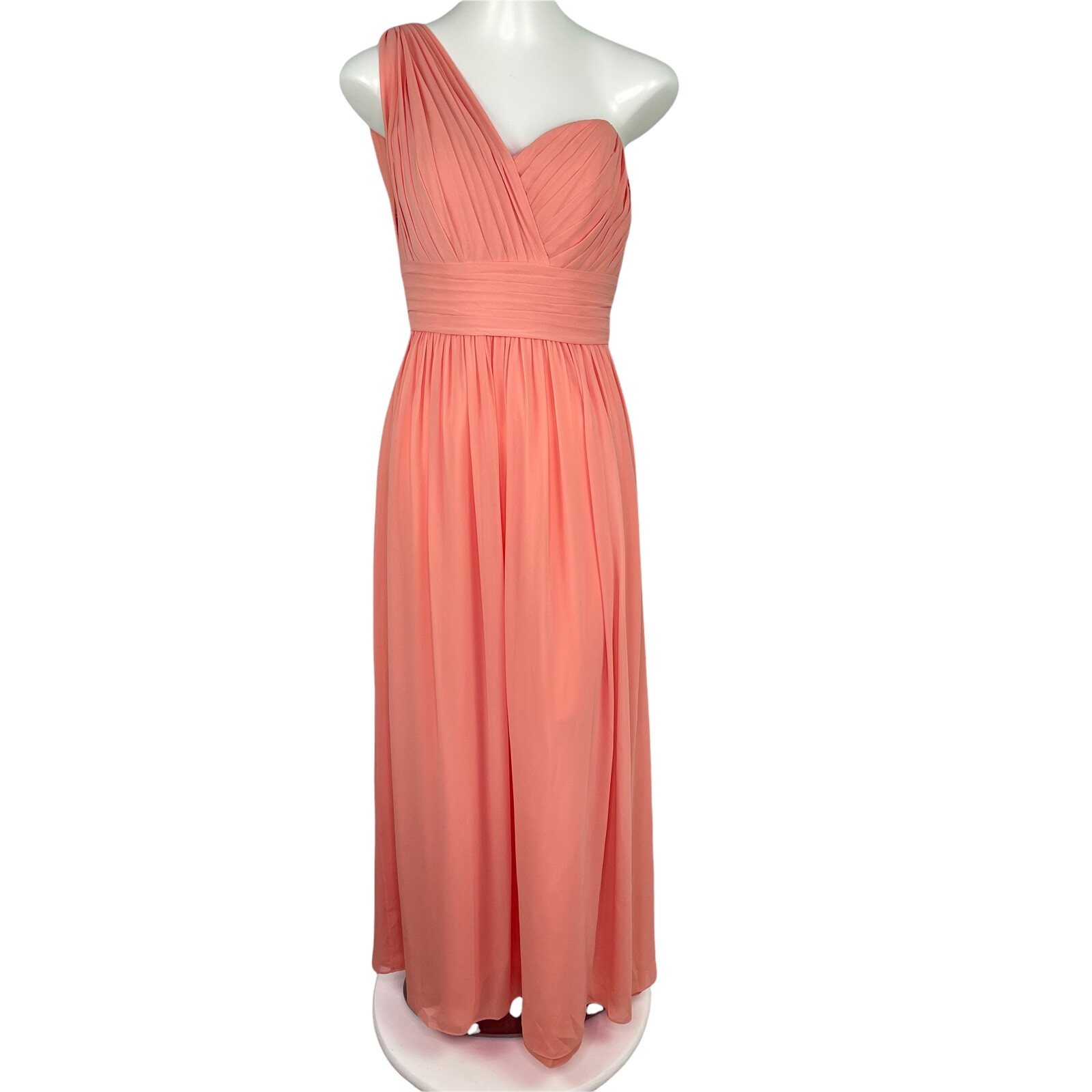 Watters & Watters One Shoulder Chiffon Formal Bridesmaid Maxi Dress Women’s Sz 8