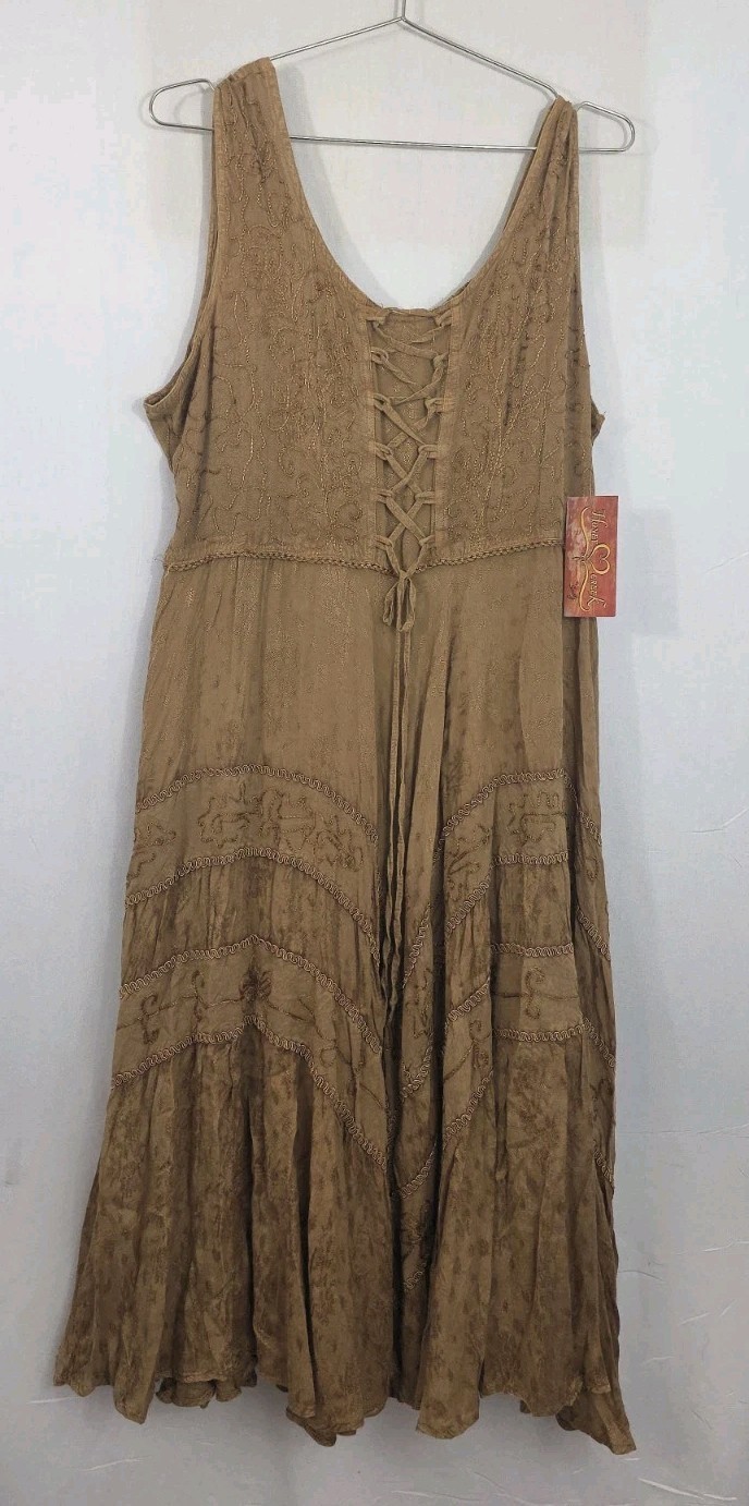 NWT XXL Scully Women’s Lace Front Sleeveless Full Length Dress Retail $105.99