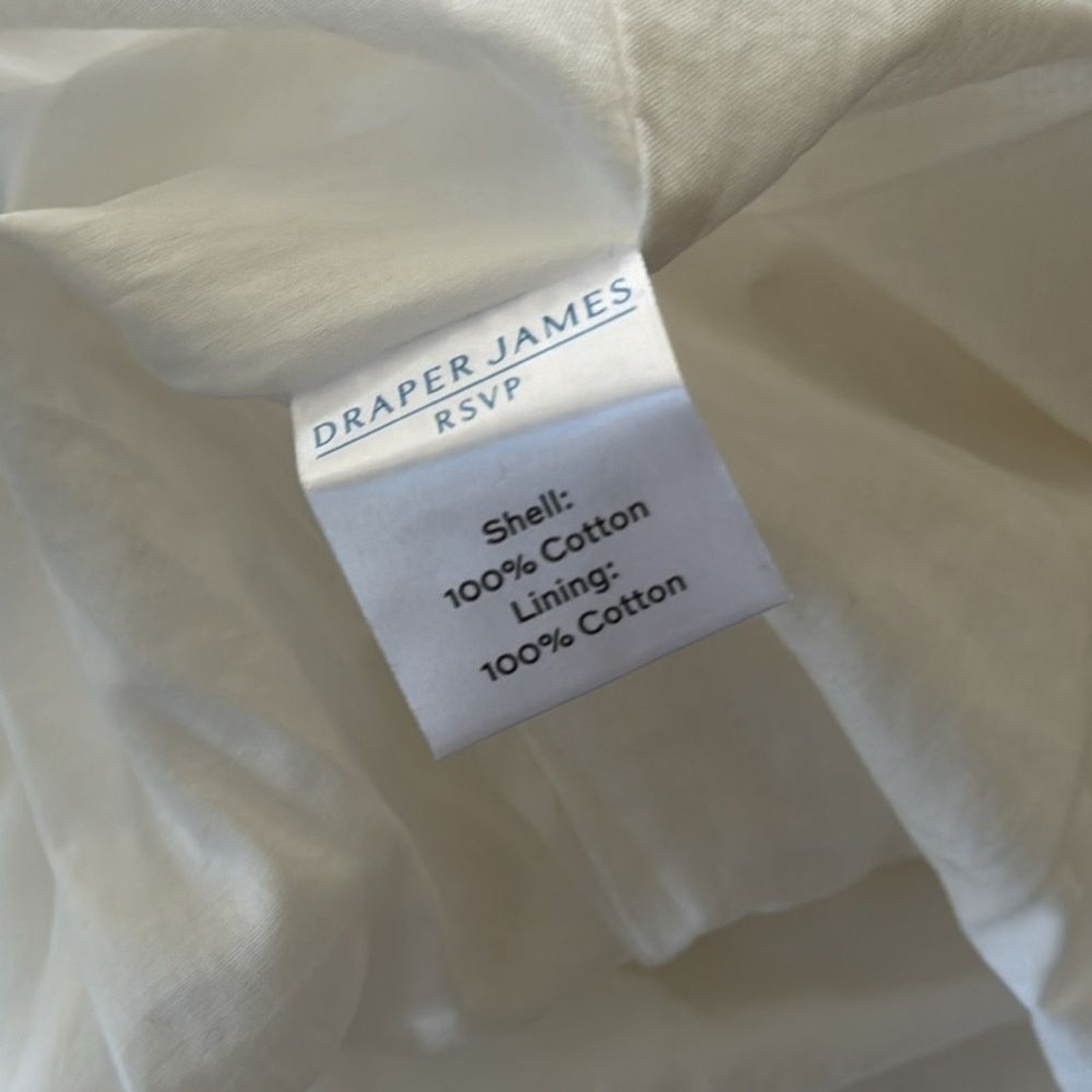 Draper James RSVP Eyelet Squareneck White Tiered Hem Midi Dress Size L