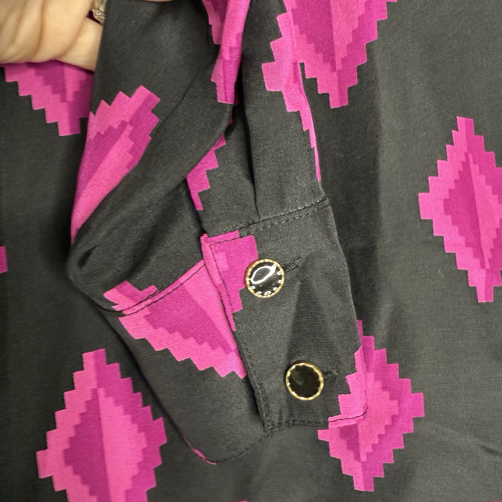 Britt Ryan 100% Silk Geometric Print Tunic Dress Size XS