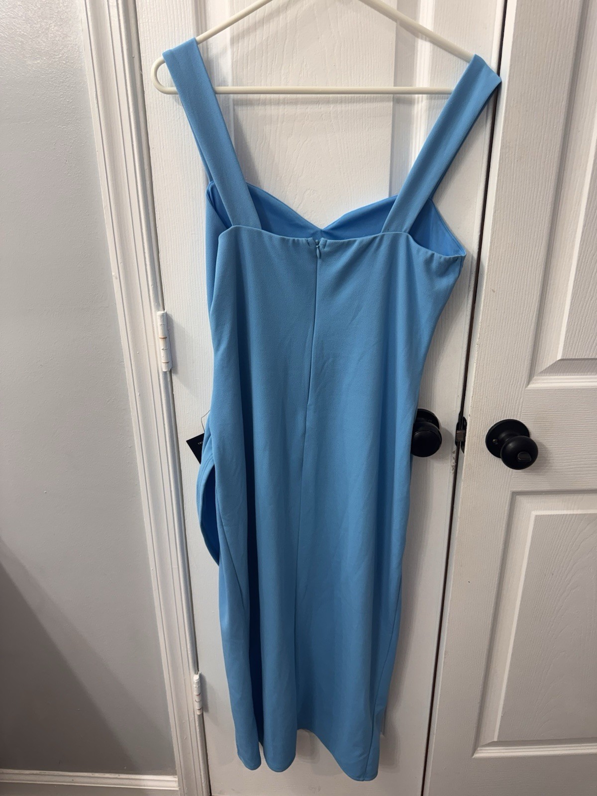 Lulus Blue Sweetheart Strap Zipper Back Dress Size Extra Large