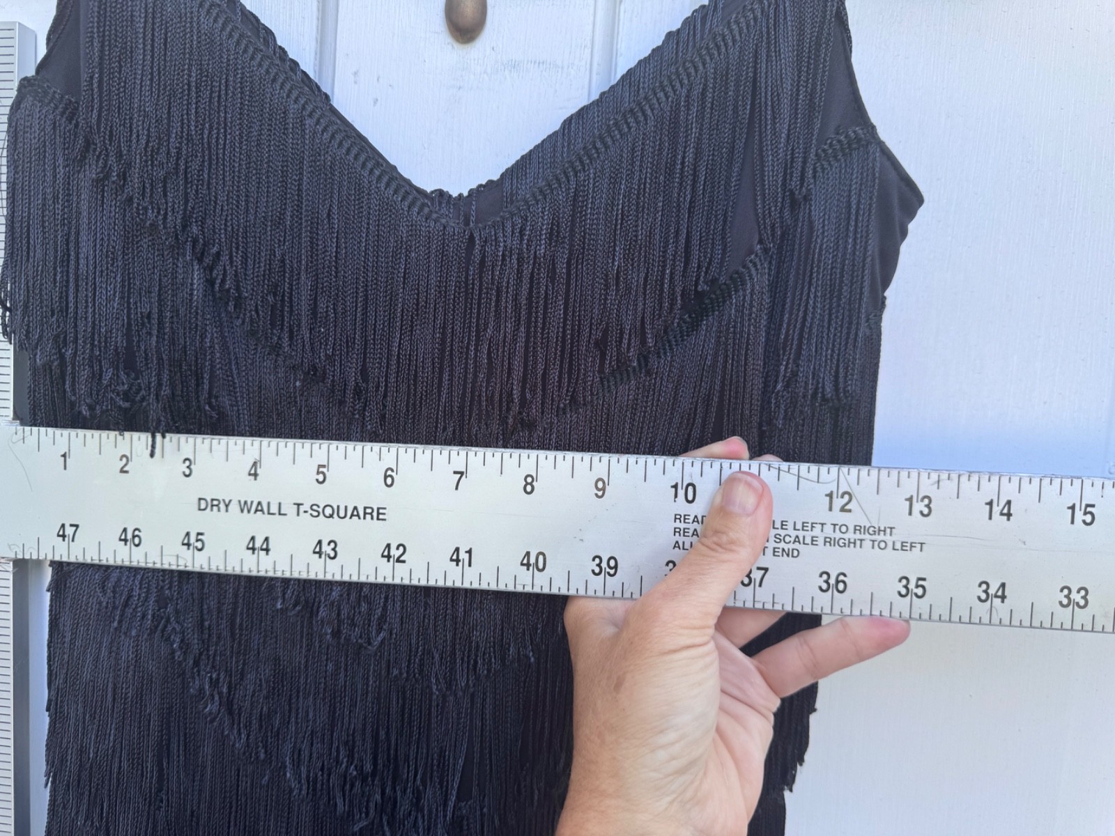 Black Tiered Fringe Flapper Dress Sleeveless 1920s Gatsby Costume