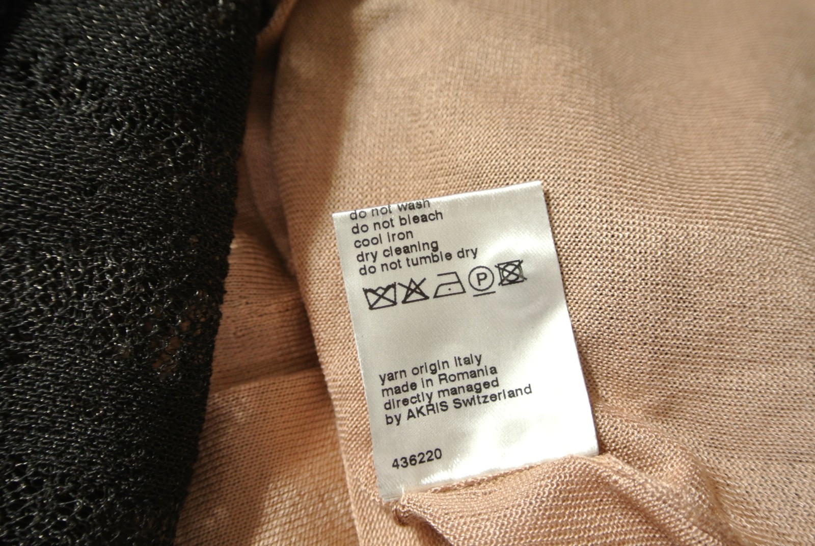 NWT, Akris Scribble Jacquard Linen Blend Dress in Black Sz 8 #DD74