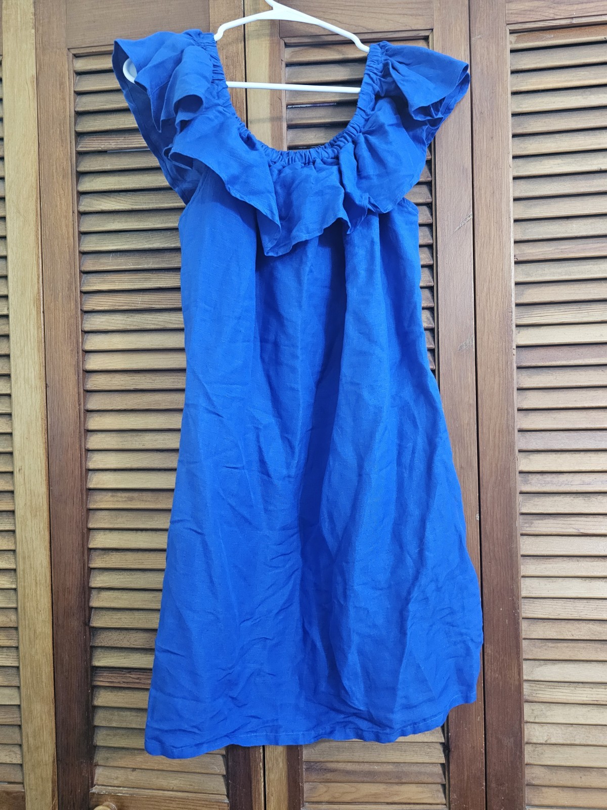 Tommy Bahama Royal Blue Off Shoulder Sleeveless Sun Dress W/ Pockets Size Medium