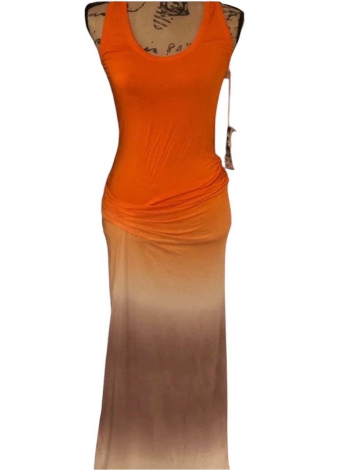 Young Fabulous and Broke Hamptons Maxi Ombre Tie Dye L Orange Cream Tan