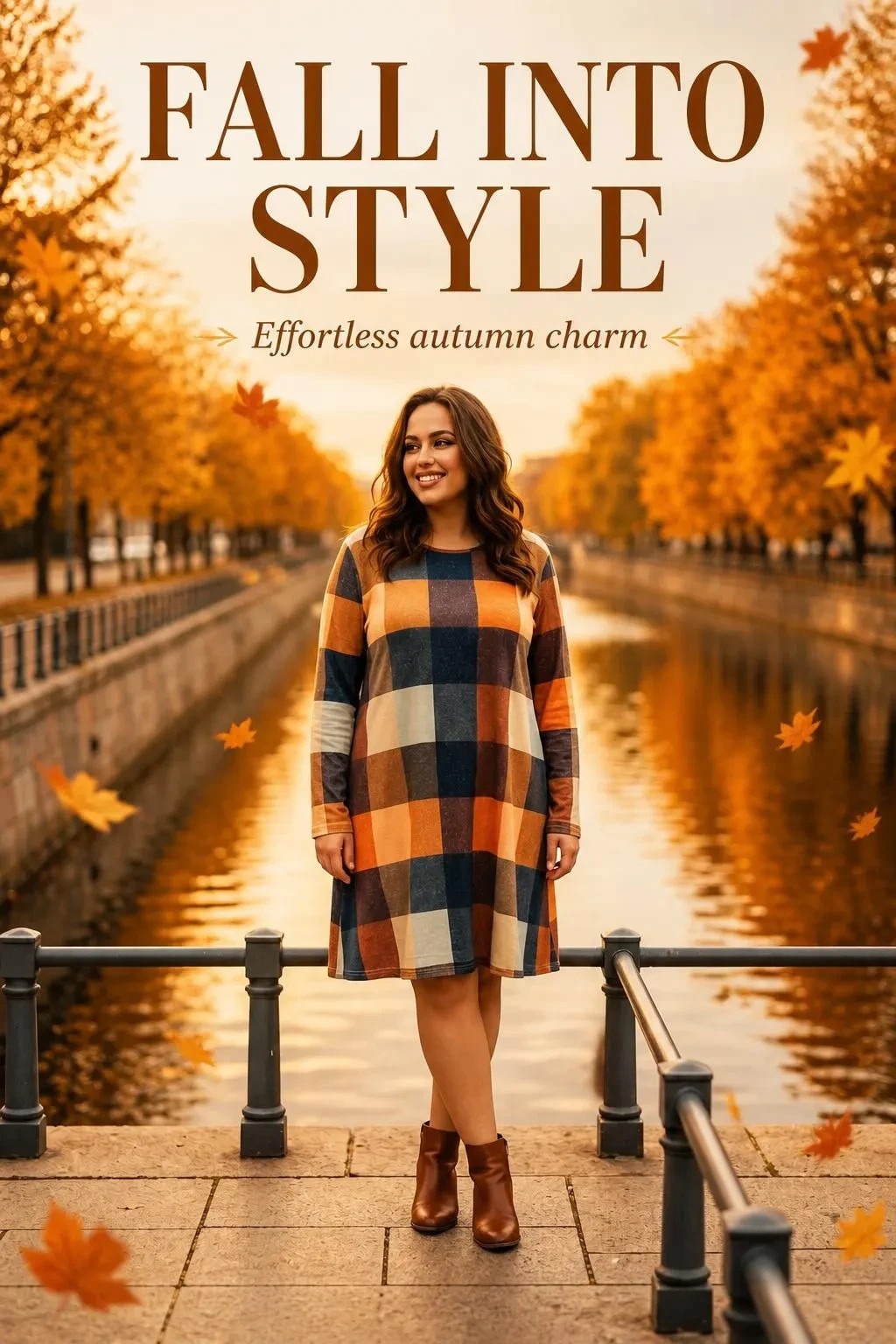 Multi-color Fall Winter Long Sleeve Sweater Dress