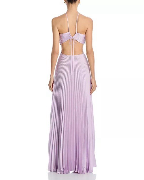 a.l.c. Maxi Dress Satin Pleated Moira Size 2 $795