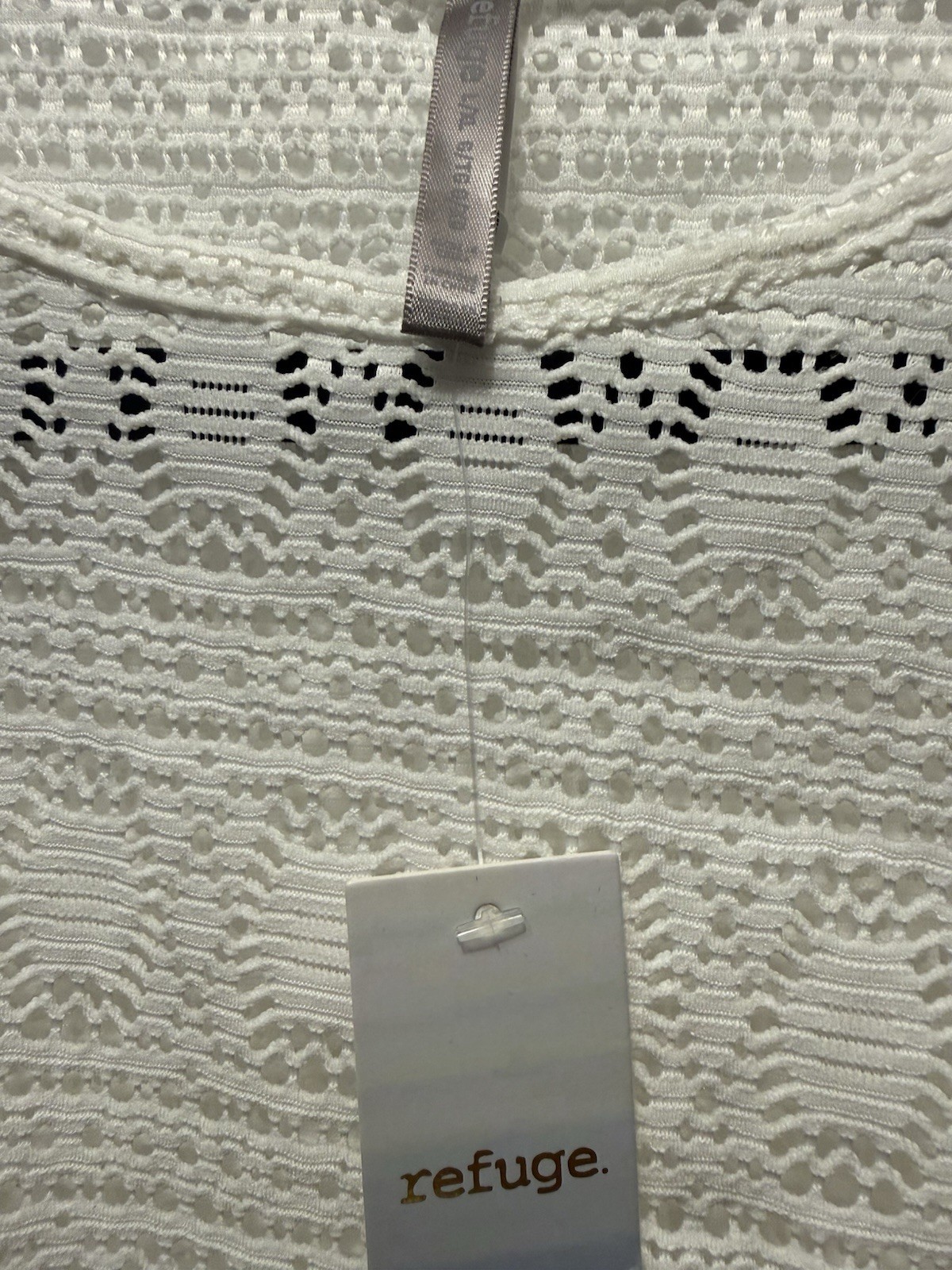 refuge White Crochet Maxi Swim Cover Up Dress
