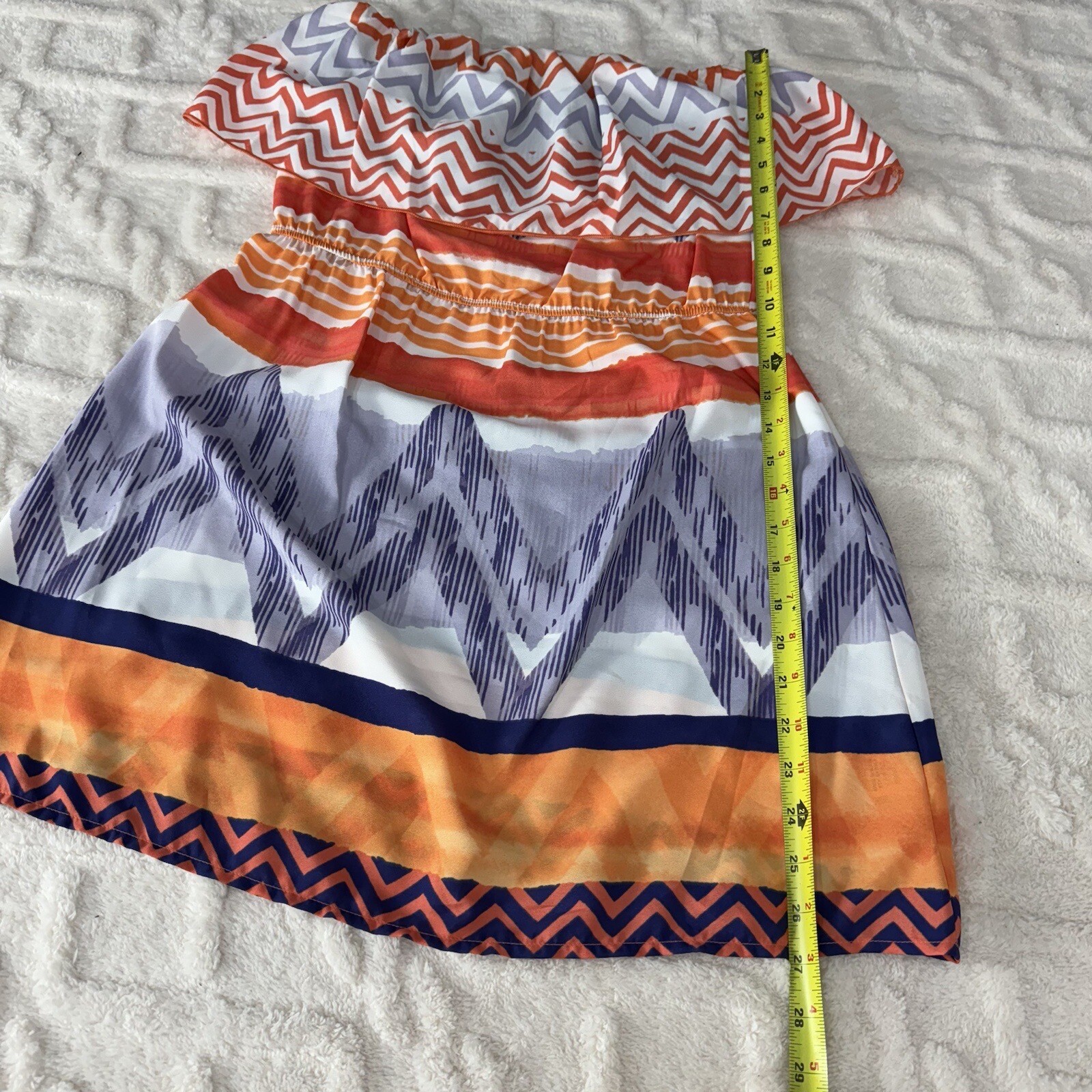 GLAM Polyester Light Weight Off The Shoulder Sun Dress Womens Size S Casual New