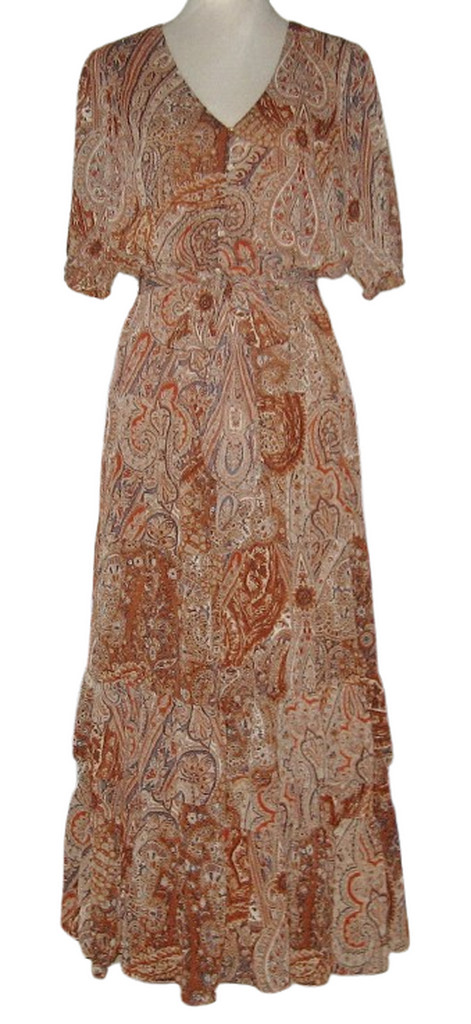 NWT Ralph LAUREN Paisley Belted Crinkle GEORGETTE Dress Women 16 MSRP$225