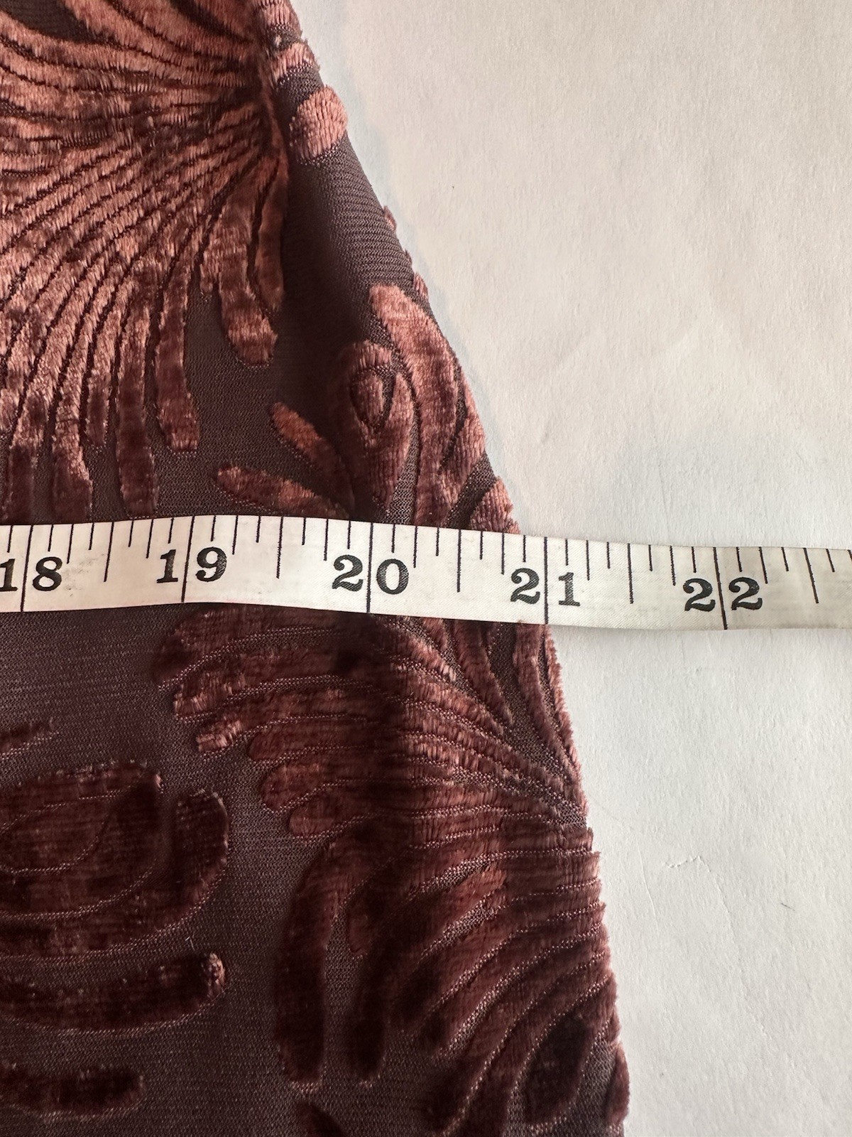 VTG Inspired Whimsigoth Raisin Maxi Dress BurnOut Velvet Art Deco Retro Sz L