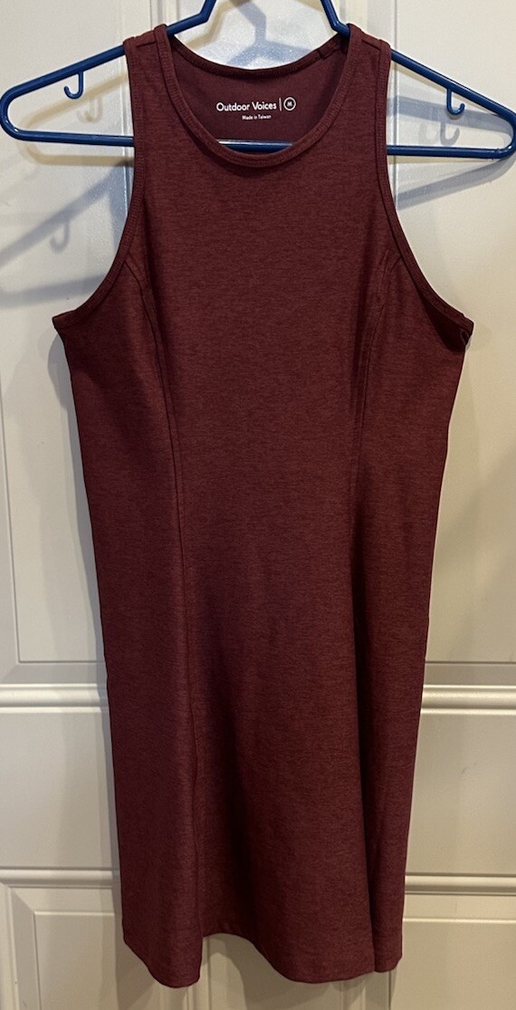 Outdoor Voices Athena Sports Dress Women Size M Racerback A Line Exercise Maroon