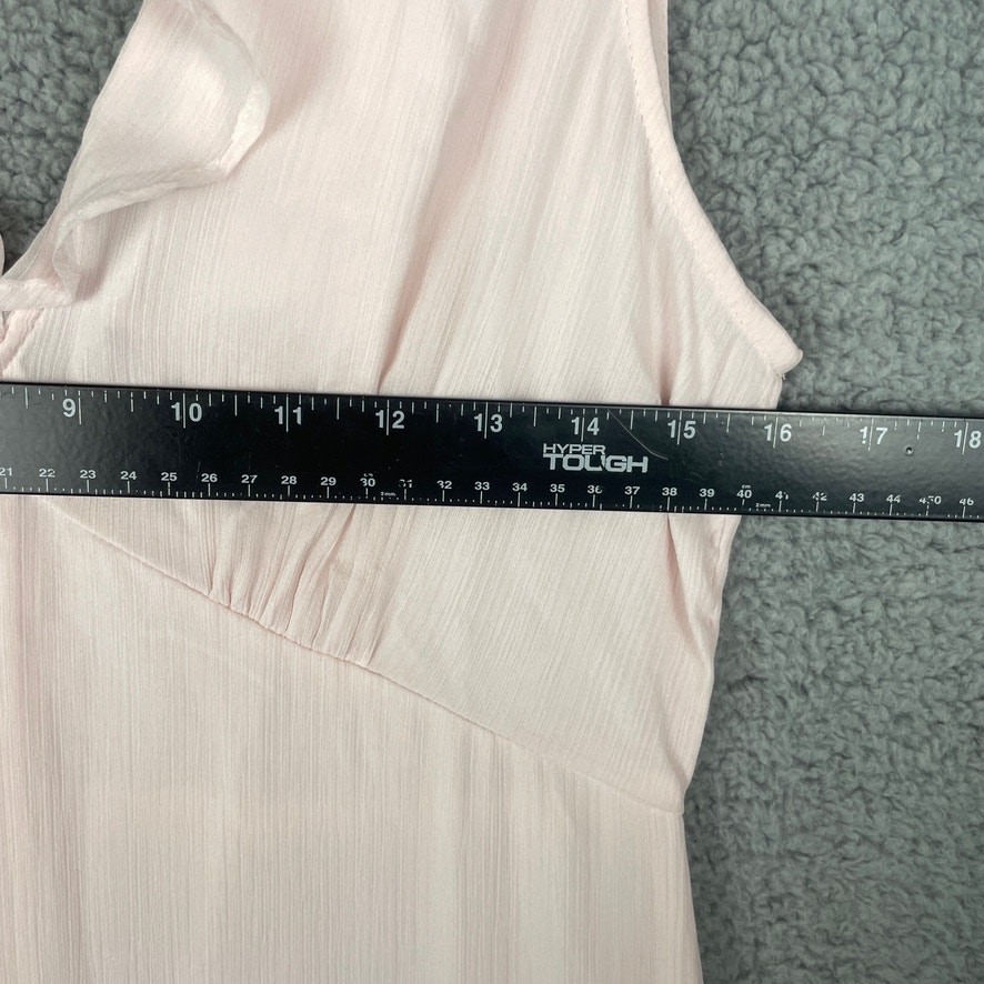Asos Design Women’s US 6 Pink 100% Polyester Bridemaids Flutter Sleeve Dress